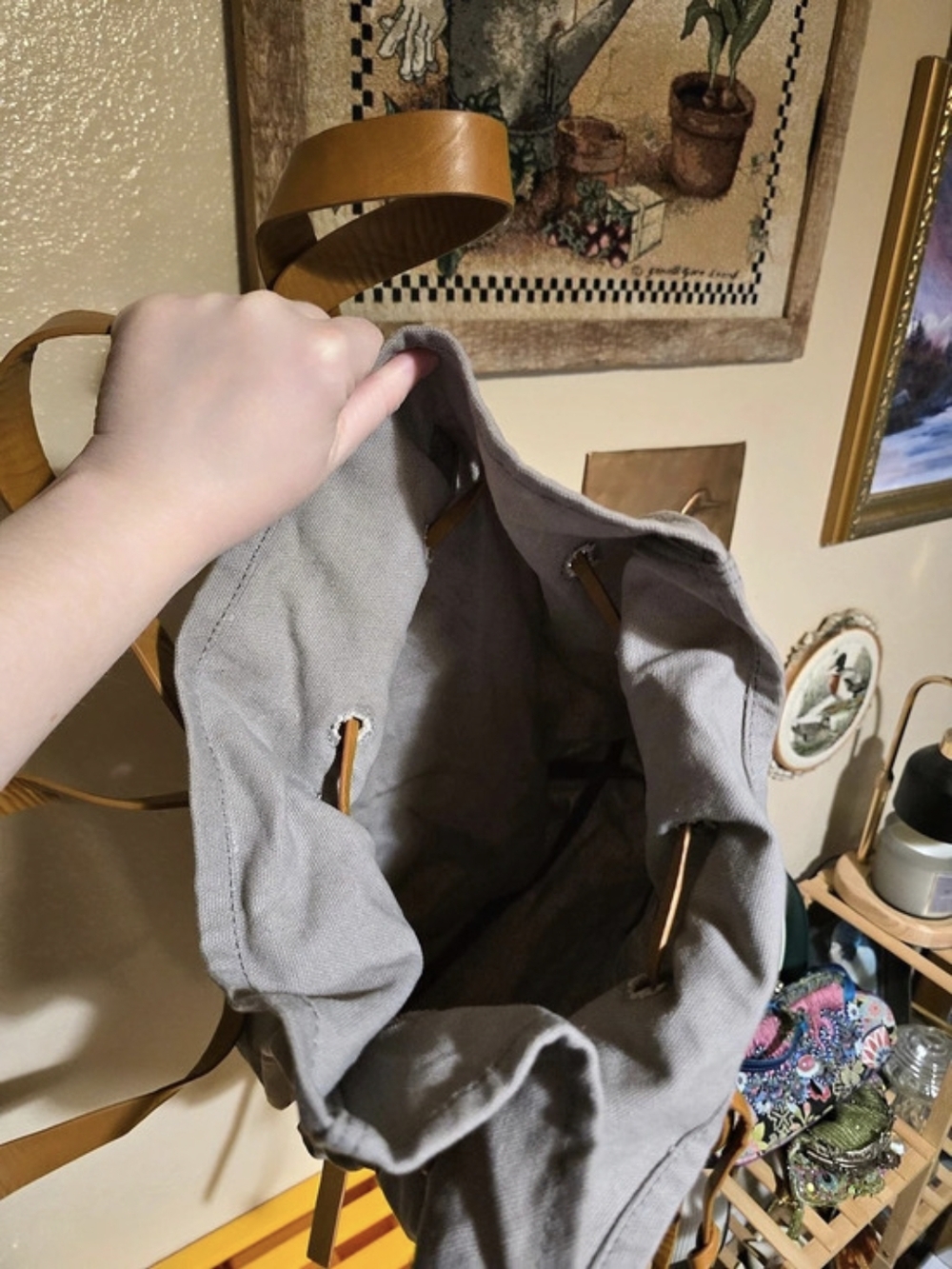 Official Taylor Swift Folklore Exile Drawstring Bucket Bag Backpack Canvas Merch - Picture 5 of 5